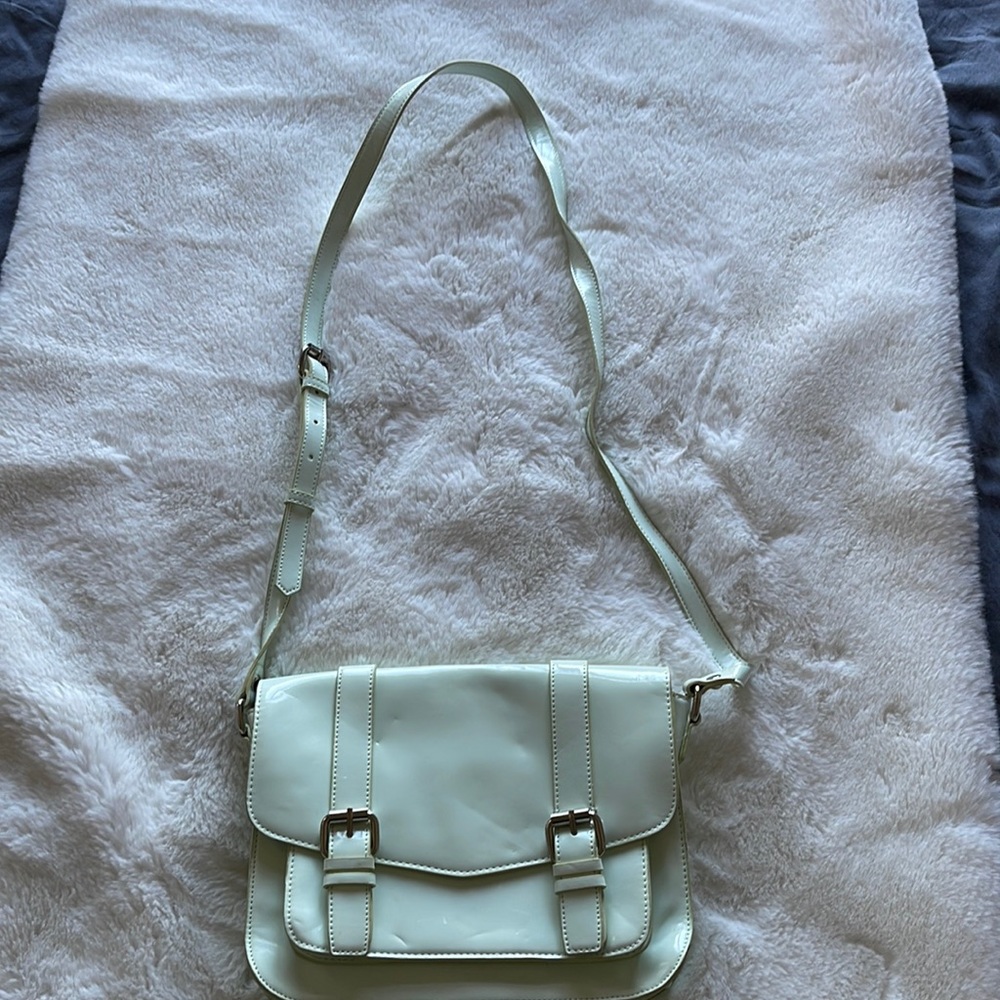 NWOT Heys faux patent leather satchel